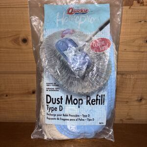 Vintage New NOS 1998 Quickie HomePro 100% Cotton Yarn Dust Mop Refill Type D